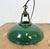 Industrial Green Enamel Factory Pendant Lamp, 1960s For Sale - Image 12 of 18