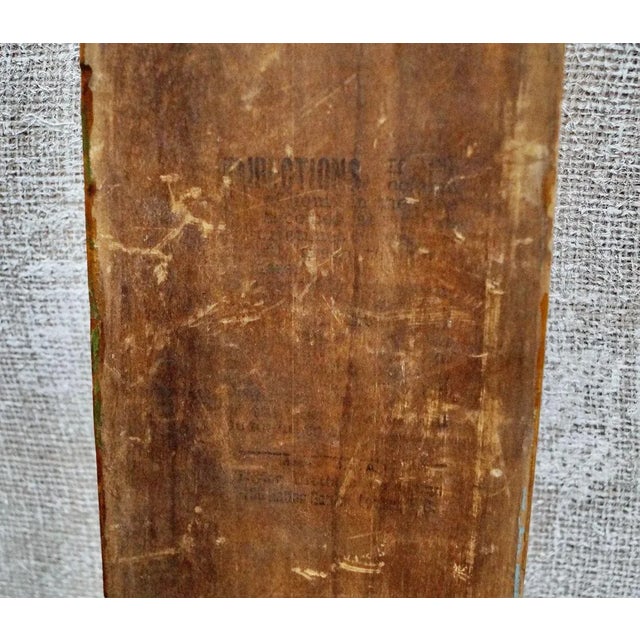 Vintage Wooden Advertising Thermometer For Sale - Image 6 of 7