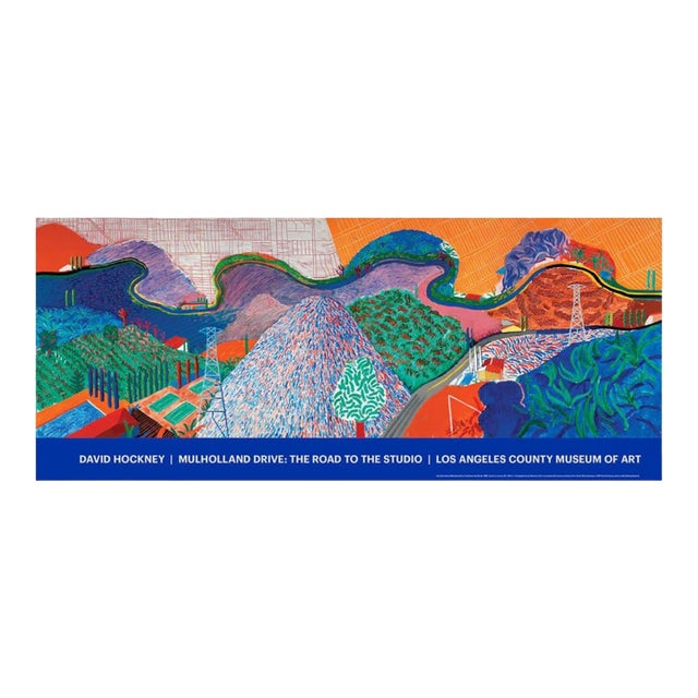 David Hockney Mulholland Drive Poster: The Road to the Studio (1980) For Sale