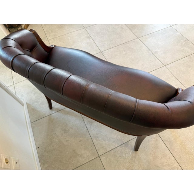 Chesterfield Two Seater Club Sofa in Oxblood by Kultmöbel, 2000s For Sale - Image 6 of 9