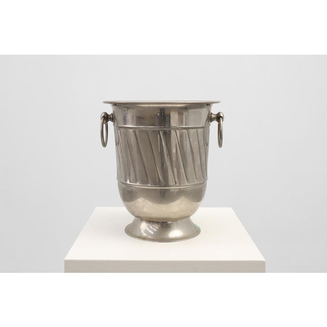 Art Deco Metal Ice Bucket with Ring Handles, France, 1920s For Sale - Image 10 of 10