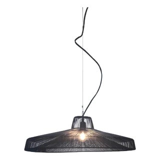 Moire Suspension Pendant Worker in Black For Sale