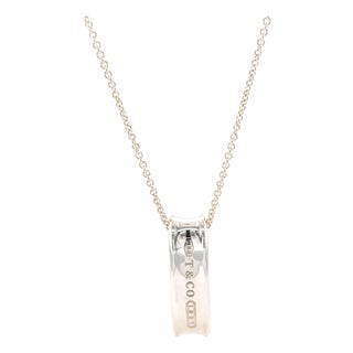 Tiffany & Co. Sterling Silver 1837 Oval Loop Pendant Necklace 13.21g For Sale