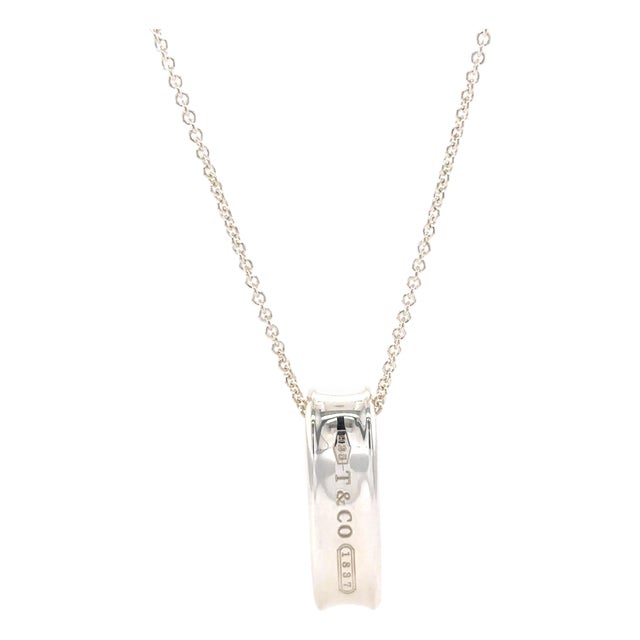 Tiffany & Co. Sterling Silver 1837 Oval Loop Pendant Necklace 13.21g For Sale