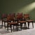 Mid-Century Modern Chairs in Cognac Leather and Stained Oak from Jens Risom, United States, 1940s, Set of 6 For Sale - Image 3 of 14