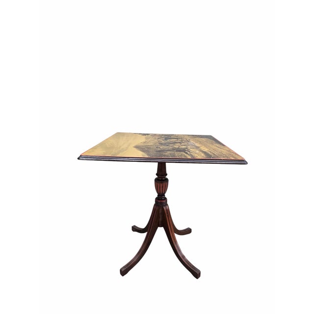 Early 20th Century Ferguson Bros. Regency Revival Tilt-Top Table With Coaching Scene For Sale In Chicago - Image 6 of 9