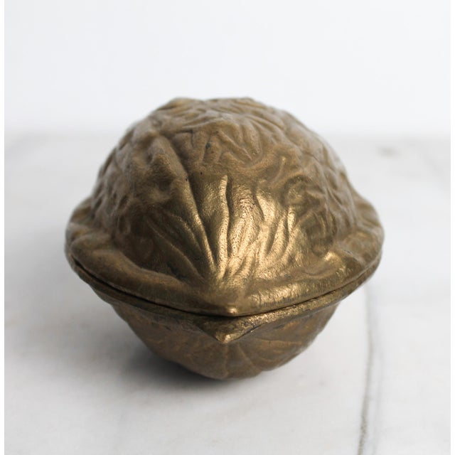 Mid 20th Century Vintage Brass Walnut Nutcracker For Sale - Image 5 of 9