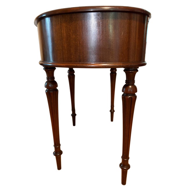 Antique Colonial MFG Co. Solid Honduras Mahogany Kidney Desk (Model 593) For Sale - Image 4 of 9