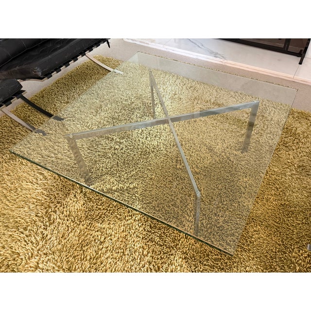 I bought this iconic Knoll Mies van der Rohe coffee table in 2000 (along with 4 matching Knoll Mies van der Rohe Barcelona...