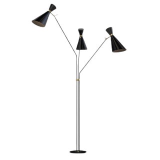 Floor Lamp in Brass For Sale