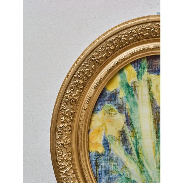 Unknown Artist, Yellow Daffodils, Mixed Media on Paper, Framed For Sale - Image 7 of 7