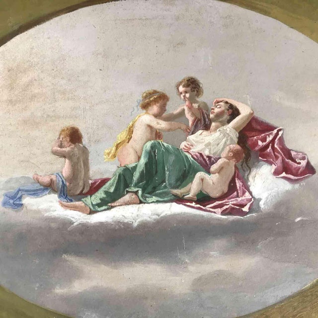 Ecstasy with Cupids, 1800s, Mixed Media For Sale - Image 10 of 12