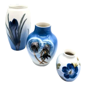 Vintage Royal Copenhagen and Bing & Grondahl Porcelain Bud Vases, Set of 3