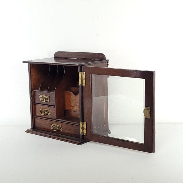 Victorian English Oak Cabinet With Hidden Drawer, Circa 1860 For Sale - Image 3 of 12