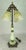 Early 20th Century Uranium Jadeite Table Lamp Alabaster Shades For Sale - Image 11 of 18