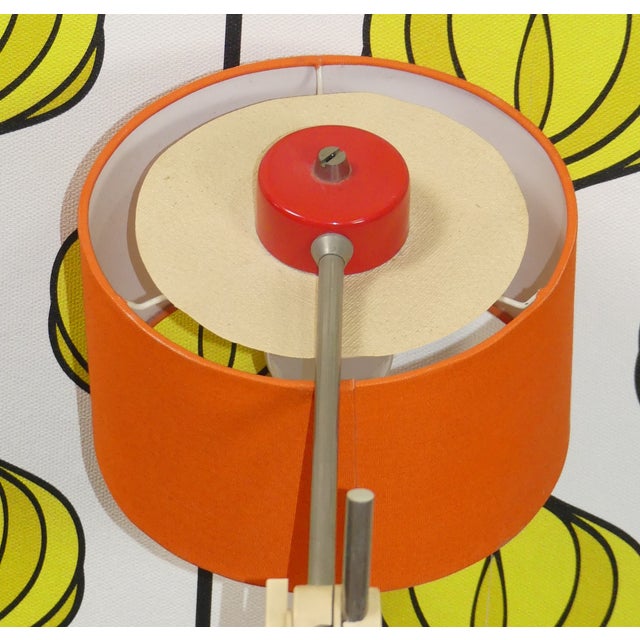 Orange Red Table Lamp, 1970s For Sale - Image 10 of 14