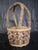 This rustic Adirondack style twig or bark foraging basket was commonly handmade in the Appalachian or Amish country...