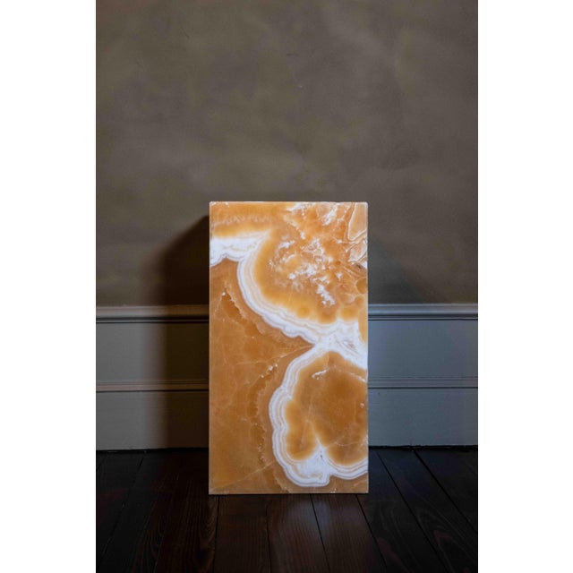 Agathos 55 Side Table in Orange Onyx by Manifeste For Sale - Image 6 of 7