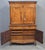 Antique French Elm Deux Corps Buffet Cabinet With Inlay and Fitted Interior For Sale - Image 4 of 18