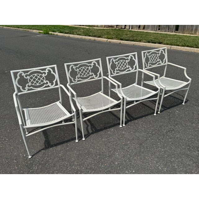 Nice set of four aluminum solid frame chairs circa 1970s. Please look at pictures for overall detail. Feel free to reach...