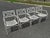 Nice set of four aluminum solid frame chairs circa 1970s. Please look at pictures for overall detail. Feel free to reach...