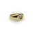 Modern 1990s 14k Gold Oval Signet Ring With Heart-Shaped Diamond, Size 6.5 For Sale - Image 3 of 11
