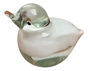 Vintage Glass Bird Sculpture