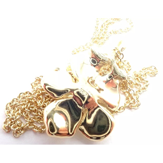 Vintage Tiffany & Co. Yellow Gold Dogwood Flower Pendant Necklace For Sale - Image 9 of 11