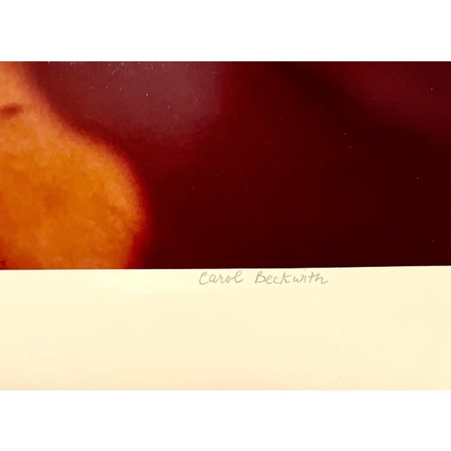 Burnt Orange Carol Beckwith, Rare Vintage Color C Print Photograph African Maasai Warrior Chromogenic Photo, 1979 For Sale - Image 8 of 9