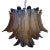 Italian Murano Three-Tier 48 Amber Felci Glass Chandelier For Sale