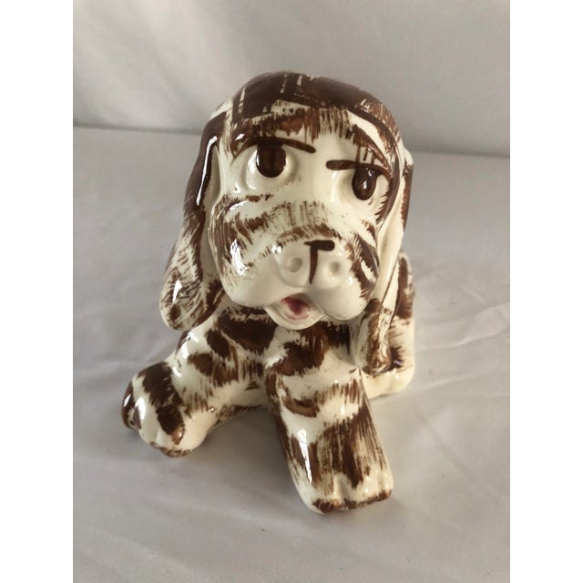 Darling big eyed hand painted cocker spaniel puppy planter. Circa 1950’s Ideal for violets or any succulents. Measures 8”...