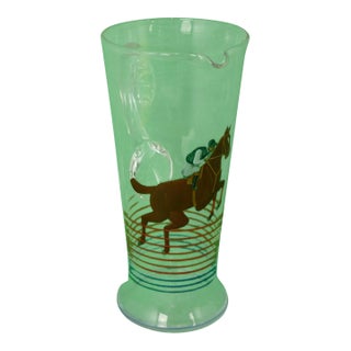Hand-Painted Steeplechaser Pitcher For Sale