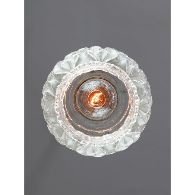 Mid-Century Italian Glass and Brass Pendant Lamp, 1960s For Sale - Image 6 of 13