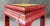 Late 20th Century Asian-Inspired Red Plant Stand With Rush Top For Sale In Raleigh - Image 6 of 11