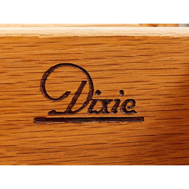 Wood Mid 20th Century Dixie Blonde Art Deco Mahogany Eight Drawer Dresser For Sale - Image 7 of 10