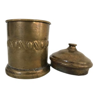 19th Century Turkish Brass Storage Container For Sale