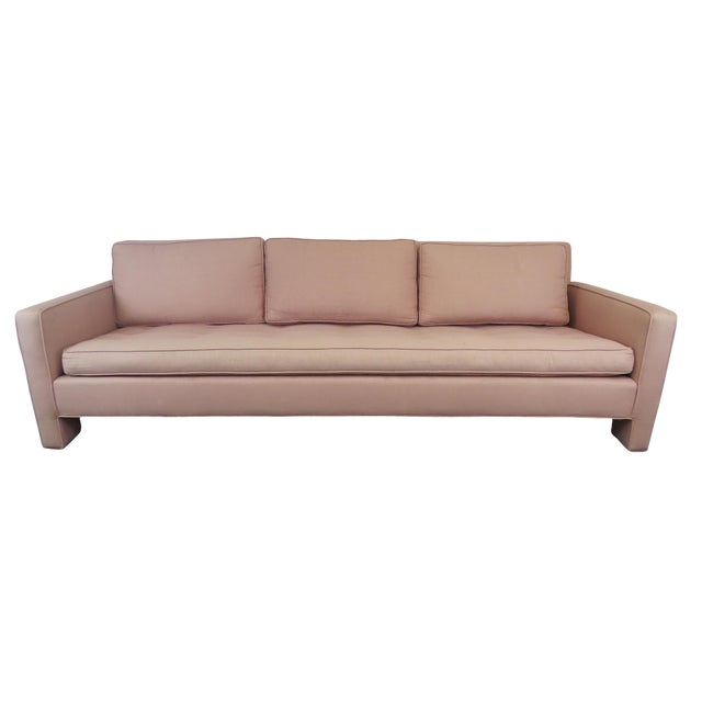 Vintage Mid Century Modern Milo Baughman Style Pink Sofa Chairish