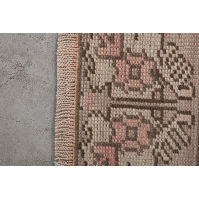 1960s Vintage Turkish Karapinar Runner Rug With Pastel Color 3'3'' X 21'4'' For Sale - Image 9 of 13