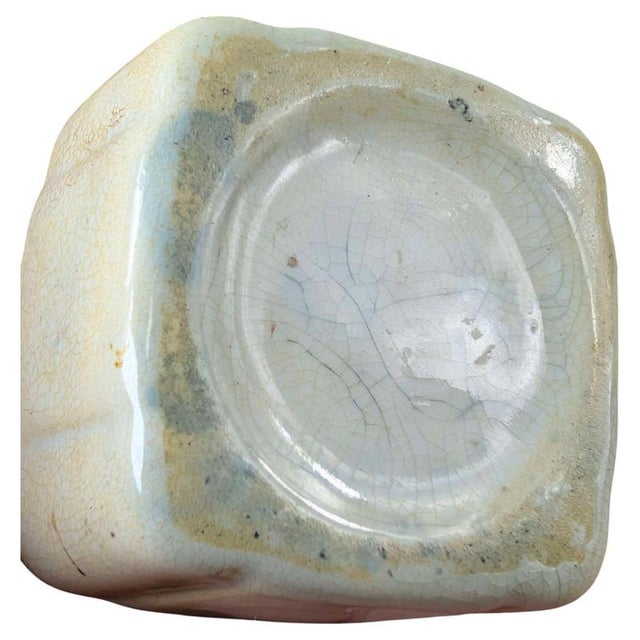 Ceramic 20th Century Chinese Celadon Crackle Glaze Scholars Brush Washer For Sale - Image 7 of 9