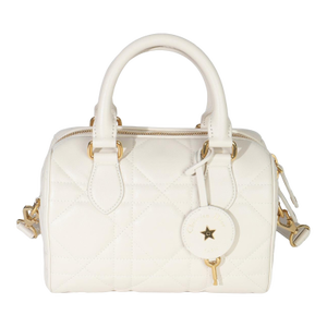 Dusty Ivory Macrocannage Calfskin Dior Groove 20 Bag