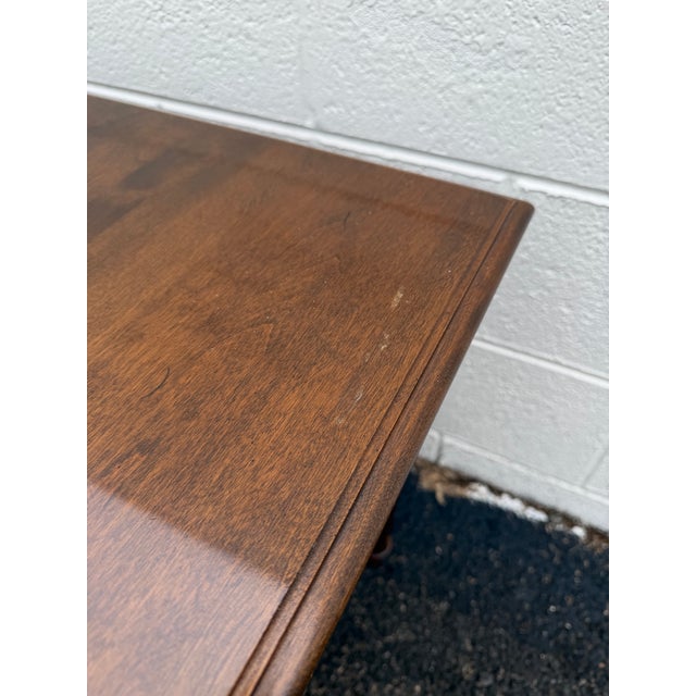 Brown Vintage Ethan Allen Pair of Traditional Style Solid Wood 2 Tier Nightstands Bed Side Tables. For Sale - Image 8 of 12