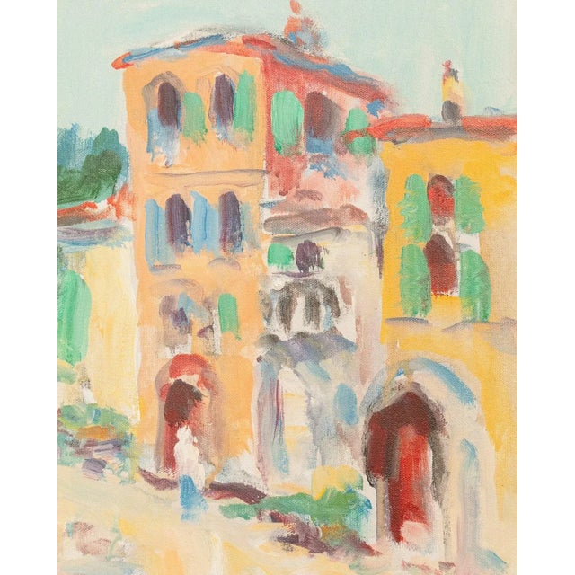 Colorful Vintage Cityscape by Heinz Rosein For Sale In Los Angeles - Image 6 of 12