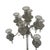 Extra Large 9-Light Floor Lamp with Chromed Metal and Glass Tops For Sale - Image 6 of 9