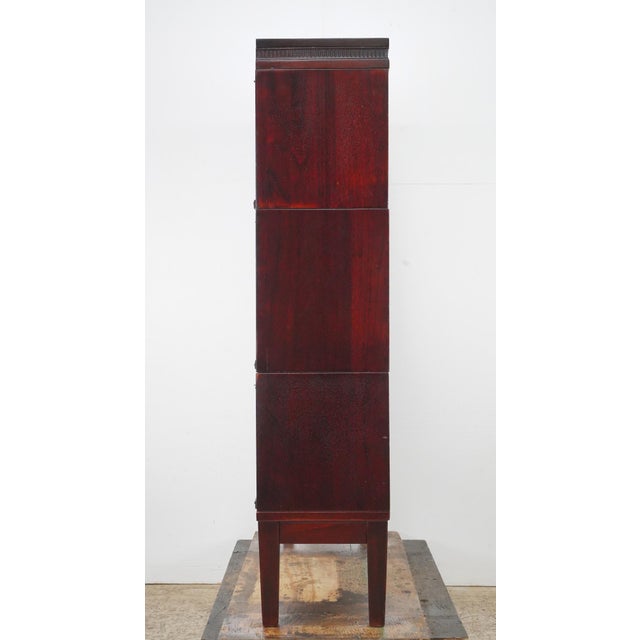 Brown Antique Lundstrom Barrister Bookcase For Sale - Image 8 of 14