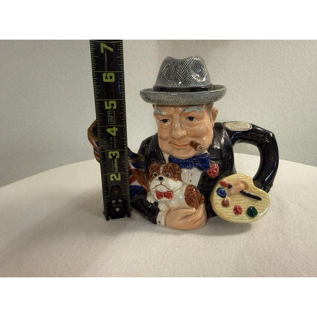 1990s Fitz and Floyd Winston Churchill Character Teapot For Sale - Image 10 of 12