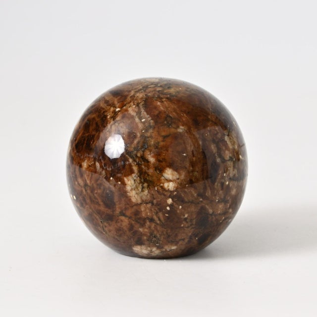 Brown Brown Alabaster Paperweight from BB Italy, 1960s For Sale - Image 8 of 8
