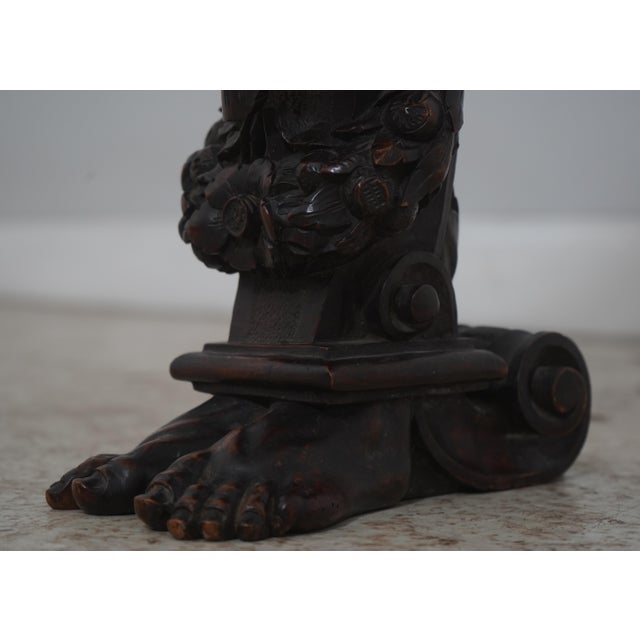 Metal Pair Antique 18th C. French Carved Sculptures of Atlantis For Sale - Image 7 of 14