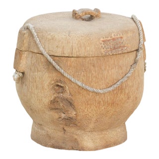 Large Antique Wooden Grain Container For Sale