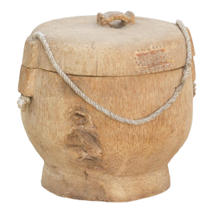Large Antique Wooden Grain Container