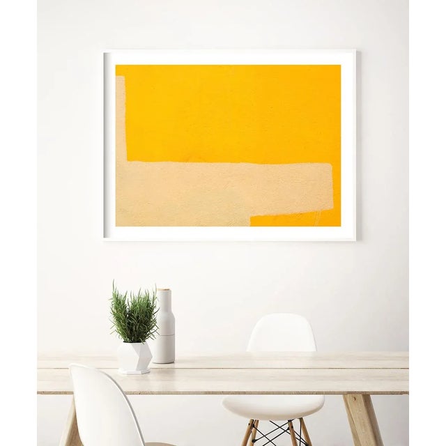Paper Contemporary Abstract "Yellow Wall" Art Print, Minimalist Geometric Art, Large 45 X 30" Fine Art Photography Print For Sale - Image 7 of 8